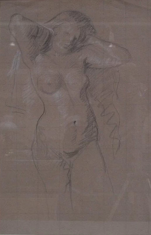 Nudo femminile in piedi